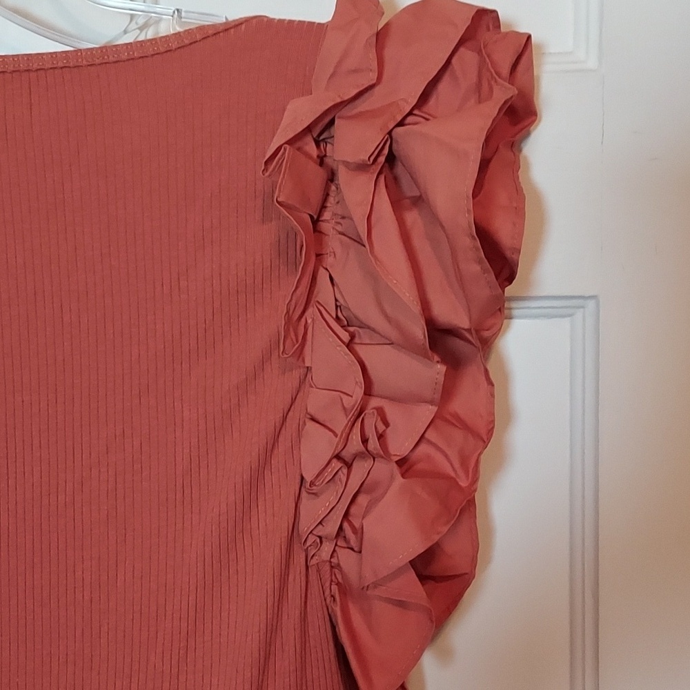 Ulla Johnson Hanna Tiered Ruffle Mini Dress Auburn - Picture 16 of 16